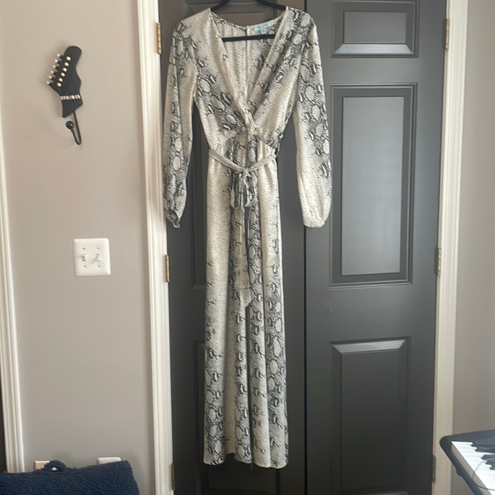 Snake skin maxi dress